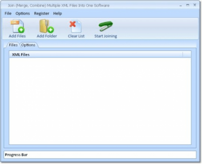 Screenshot of the application Join (Merge, Combine) Multiple XML Files Into One - #1