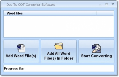 Screenshot of the application Doc To ODT Converter - #1