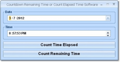 Screenshot of the application Countdown Remaining Time or Count Elapsed Time - #1