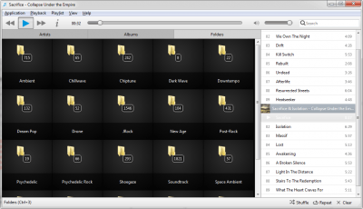 Screenshot of the application Musique - #3