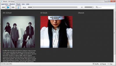Screenshot of the application Musique - #4
