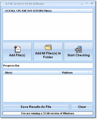 Screenshot of the application Is File 32-bit or 64-bit - #1