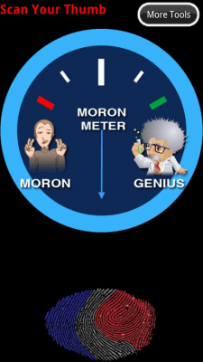 Screenshot of the application Moron Meter - #1