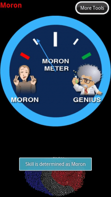 Screenshot of the application Moron Meter - #3