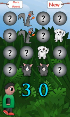 Screenshot of the application Animal Memory - #1