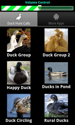 Screenshot of the application Duck Hunting Calls - #1