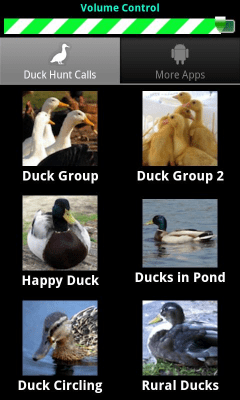Screenshot of the application Duck Hunting Calls - #2