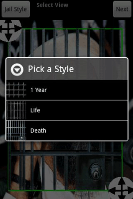 Screenshot of the application Jail Bar Shot - #1