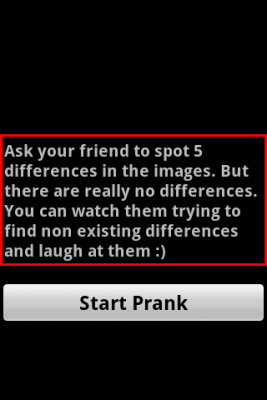 Screenshot of the application Differences Prank - #1