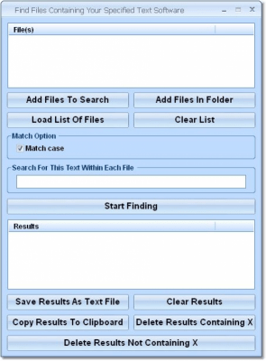 Screenshot of the application Find Files Containing Your Specified Text - #1