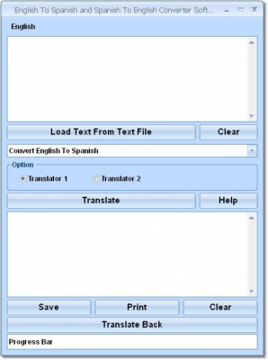 Screenshot of the application English To Spanish and Spanish To English Converter - #1