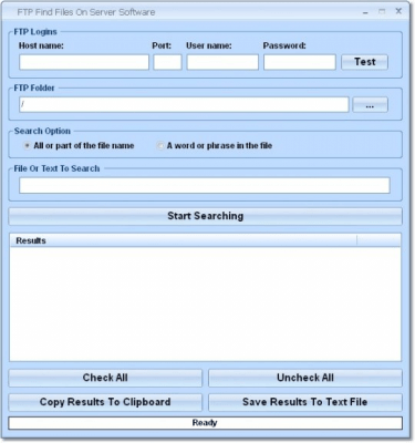 Screenshot of the application FTP Find Files On Server - #1