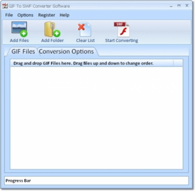 Screenshot of the application GIF To SWF Converter - #1