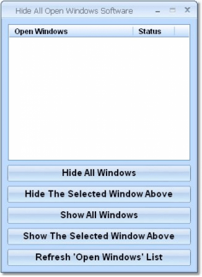 Screenshot of the application Hide All Open Windows - #1