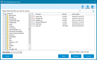 Screenshot of the application M3 Data Recovery Free - #4