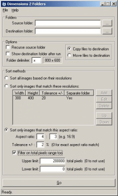 Screenshot of the application Dimensions 2 Folders - #1