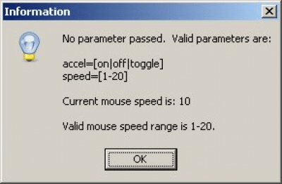 Screenshot of the application Mat (Mouse Acceleration Toggler) - #1