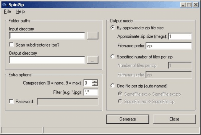 Screenshot of the application SpinZip - #1