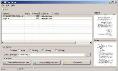 Screenshot of the application TIFFsy Turvy - #1