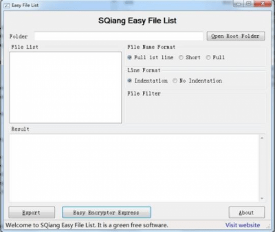 Screenshot of the application Easy File List - #1