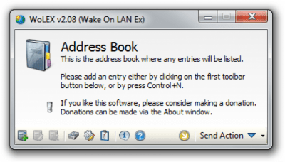 Screenshot of the application Wake On LAN Ex 2 - #5