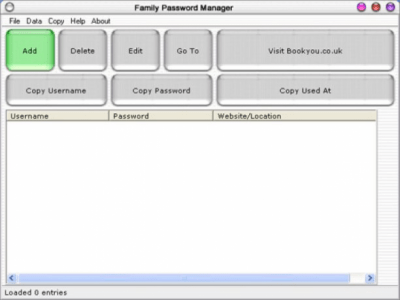 Screenshot of the application Family Password Manager - #1