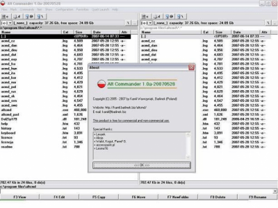 Screenshot of the application Alt Commander - #1