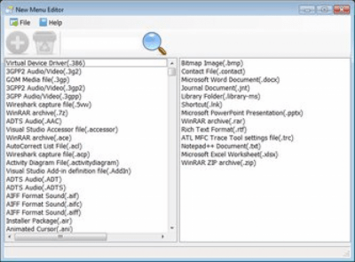 Screenshot of the application New Menu Editor Portable - #1