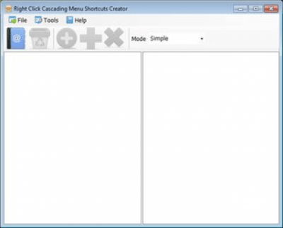 Screenshot of the application Right Click Cascading Menu Creator Portable - #1