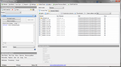 Screenshot of the application Advanced Renamer - #3