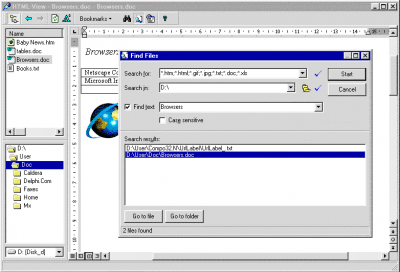 Screenshot of the application HTML-View - #2