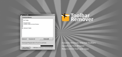 Screenshot of the application Toolbar Remover - #1