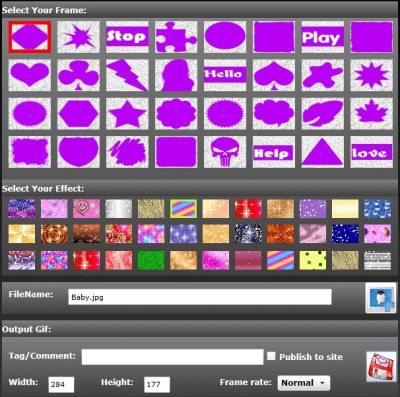 Screenshot of the application Free GIF Frame Maker - #1