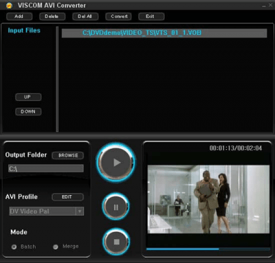 Screenshot of the application Video AVI Converter - #1