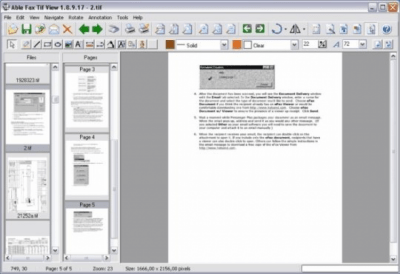 Screenshot of the application Able Fax Tif View - #1