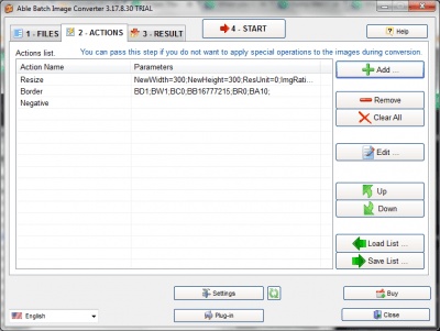 Screenshot of the application Able Batch Converter - #3