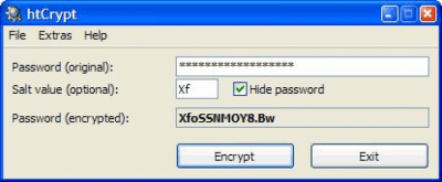 Screenshot of the application htCrypt - #1