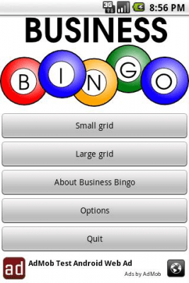 Screenshot of the application Business Bingo - #2