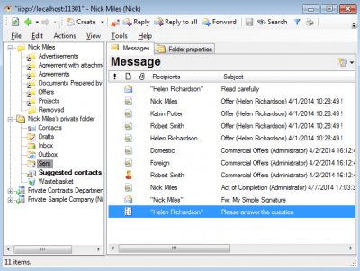 Screenshot of the application FossLook electronic document management platform - #16