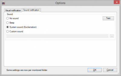 Screenshot of the application Folder Monitor - #2