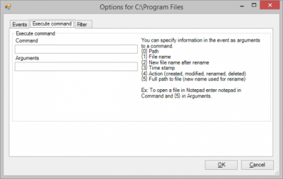 Screenshot of the application Folder Monitor - #5