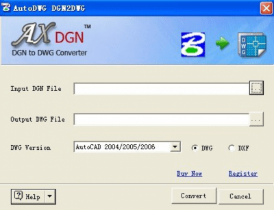 Screenshot of the application DGN to DWG Converter - #1