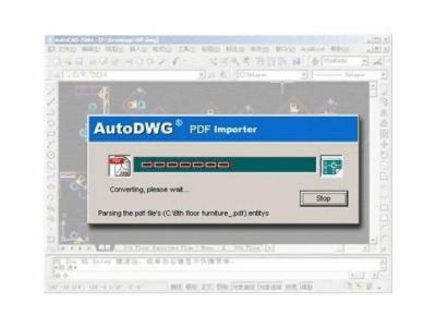 Screenshot of the application PDFIn PDF to DWG Converter - #1