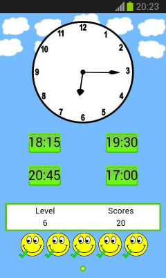 Screenshot of the application Clock Games for Kids - #1