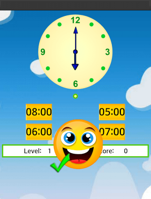 Screenshot of the application Clock Games for Kids - #2