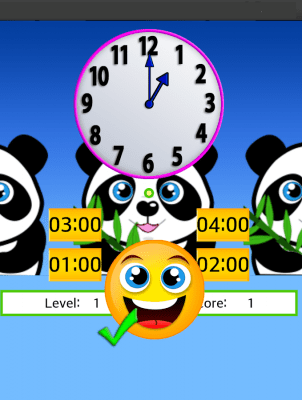 Screenshot of the application Clock Games for Kids - #3