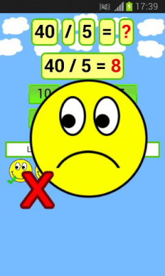 Screenshot of the application Math Division Game - #1