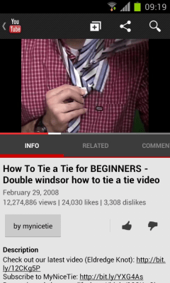 Screenshot of the application how to tie a tie - #3