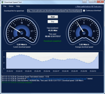 Screenshot of the application Download Speed Test - #1