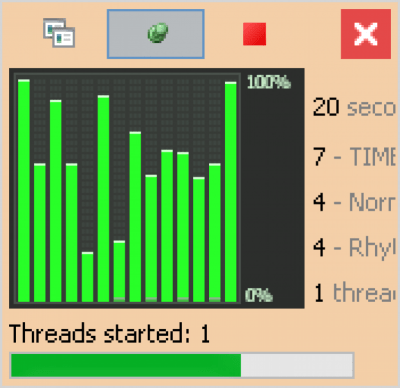 Screenshot of the application Stress Processor - #1